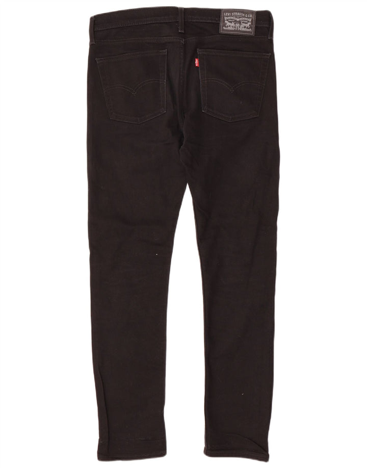 Levi's Herren Slim Jeans W32 L32 Schwarze Baumwolle