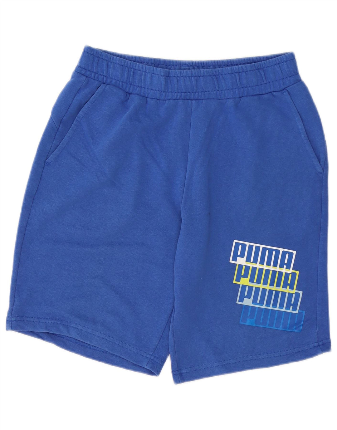 Puma Herren Graphic Sport Shorts Mittelblaue Baumwolle