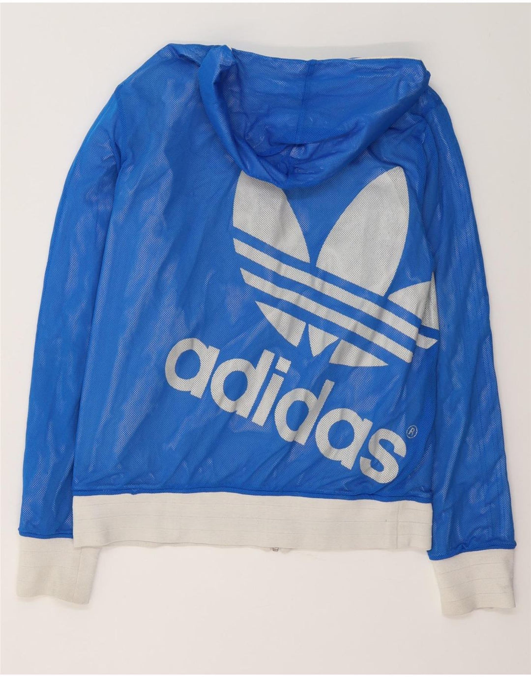 Adidas Herren Graphic Hooded Reversible Jacke UK 38 Mittelweiß Farbblock