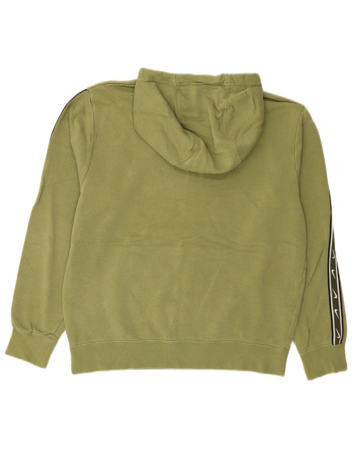Nike Herren-Kapuzenpullover mit Grafik, mittelgrüne Baumwolle