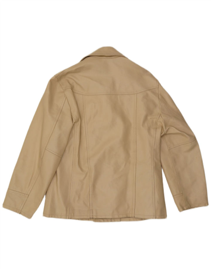 Vintage Herren Kunstlederjacke UK 38 Medium Beige