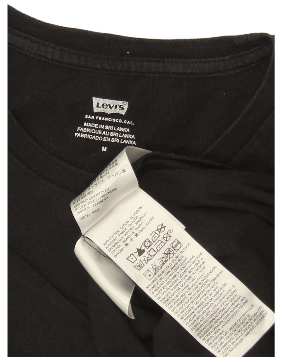 LEVI'S Herren-T-Shirt mit Grafik, mittelschwarze Baumwolle