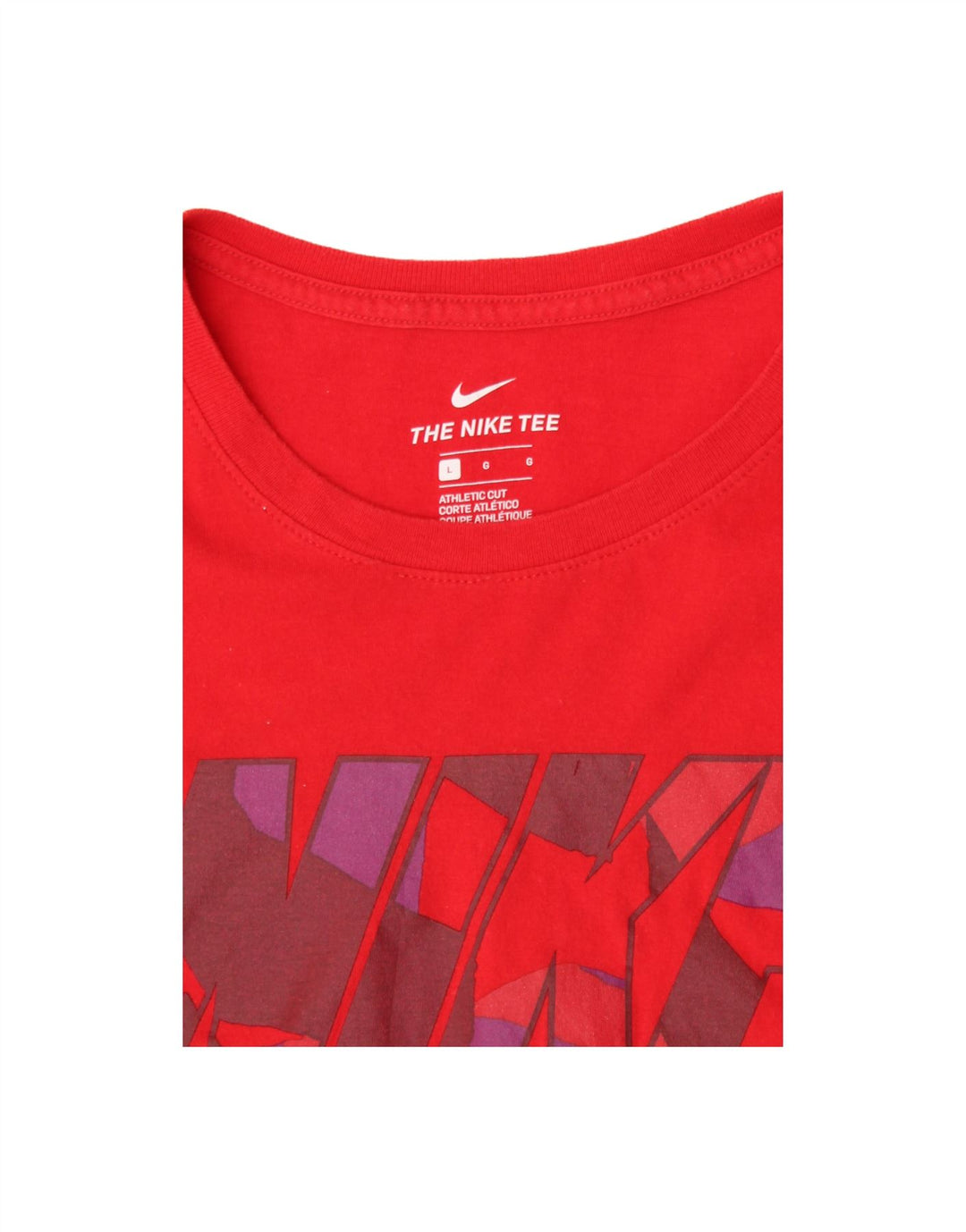 NIKE Mens Athletic Cut Graphic T-Shirt Top Large Red