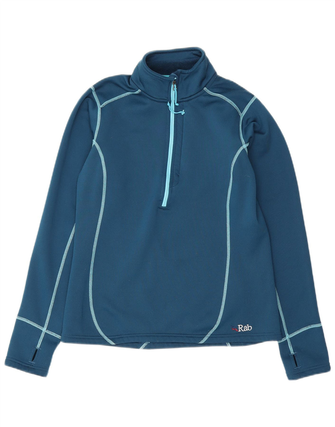 Rab Damen-Sweatshirt mit Reißverschluss am Hals, UK 12, Mittelblau, Polyester