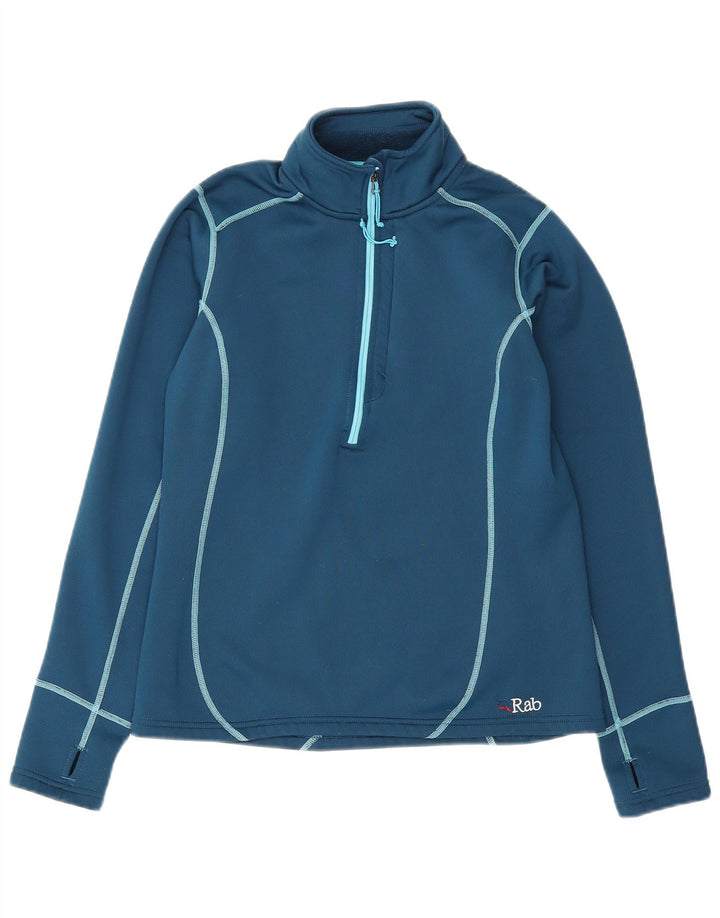Rab Damen-Sweatshirt mit Reißverschluss am Hals, UK 12, Mittelblau, Polyester