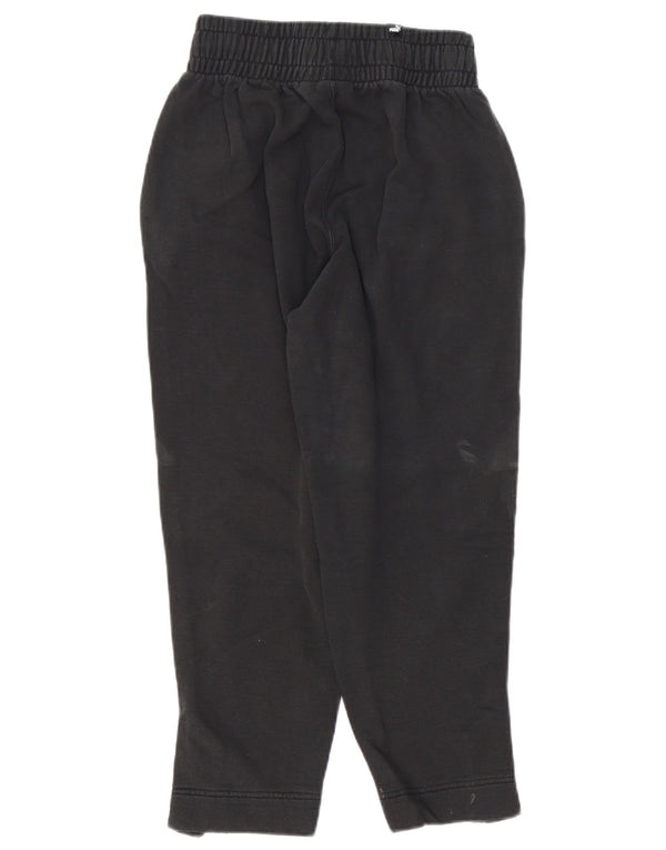 PUMA Damen Trainingshose Jogger UK 4 XS Schwarz Baumwolle