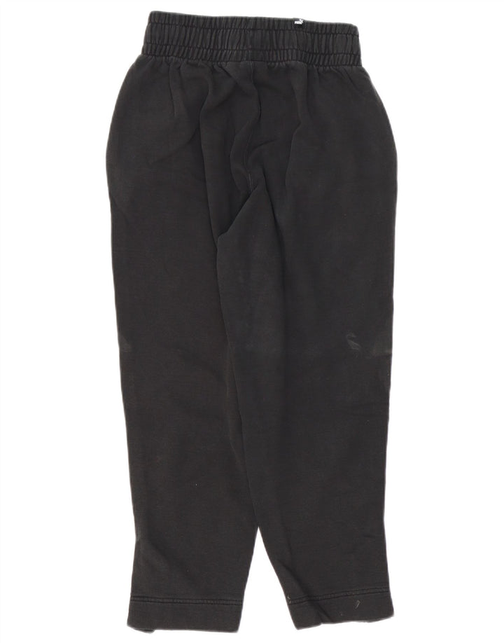 PUMA Damen Trainingshose Jogger UK 4 XS Schwarz Baumwolle