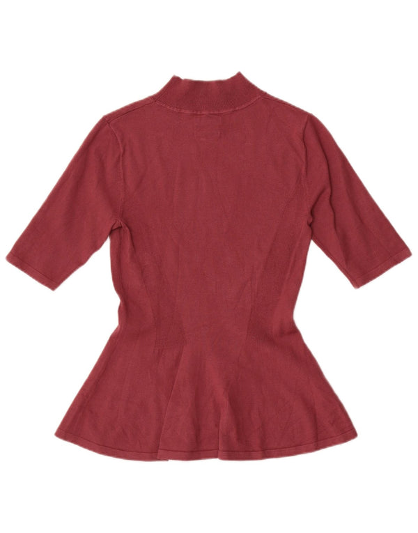 Massimo Dutti Damen Bluse Top UK 8 Small Rot