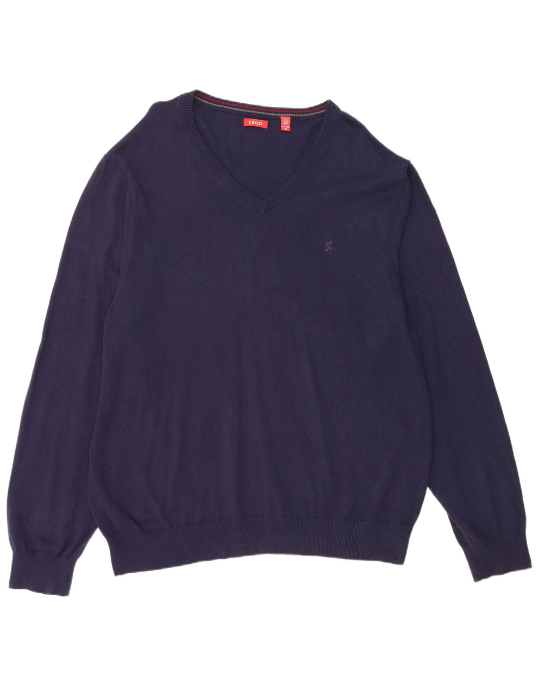 IZOD Herren-Pullover mit V-Ausschnitt, 2XL, Marineblau, Baumwolle