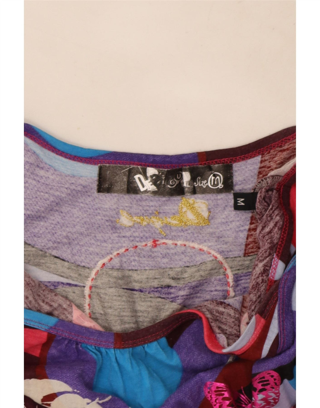 Desigual Womens Graphic Cami Top UK 12 Medium Mehrfarbiger Schmetterling