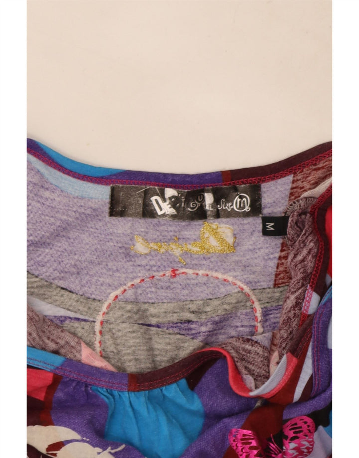 Desigual Womens Graphic Cami Top UK 12 Medium Mehrfarbiger Schmetterling