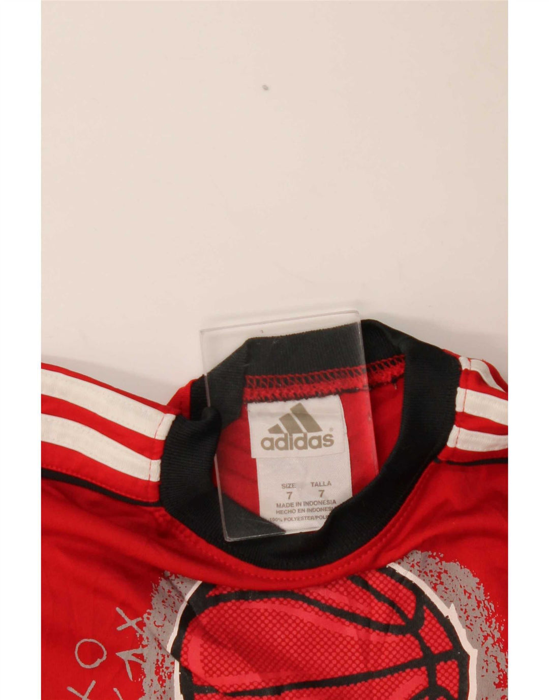 Adidas Jungen Grafik-T-Shirt, 6–7 Jahre, rotes Farbblock-Polyester