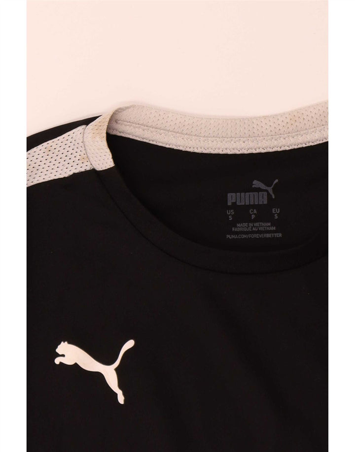 Puma T-Shirt für Jungen, 13–14 Jahre, Größe S, Schwarz, Colourblock-Polyester