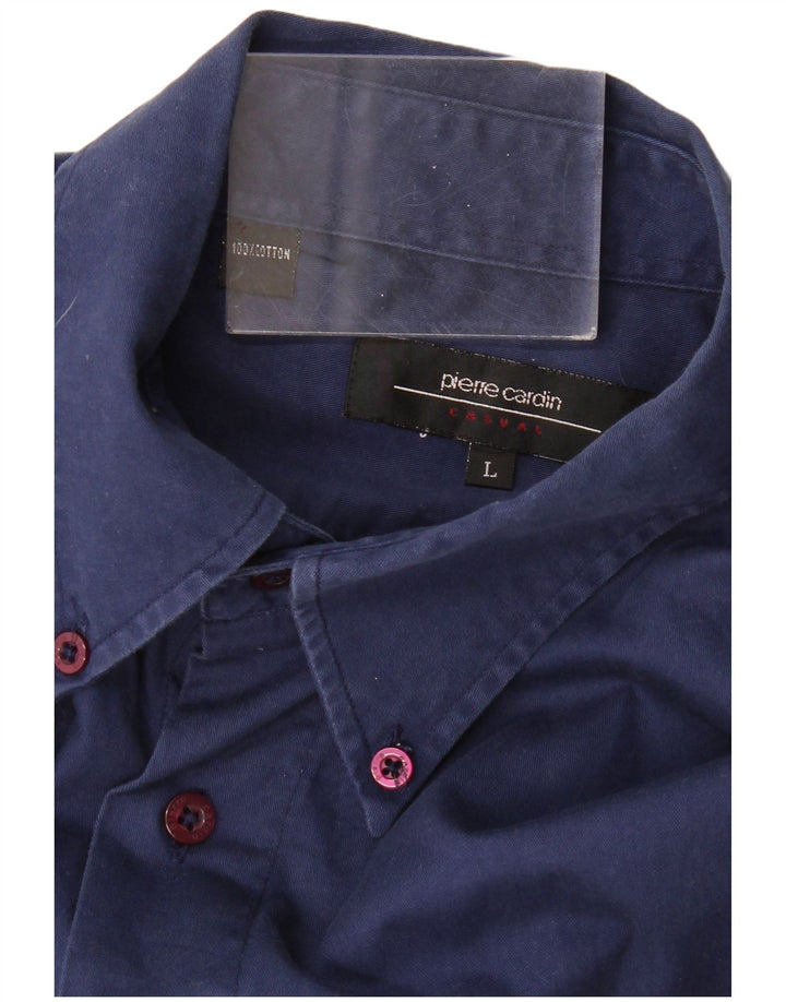 PIERRE CARDIN Herrenhemd Große marineblaue Baumwolle