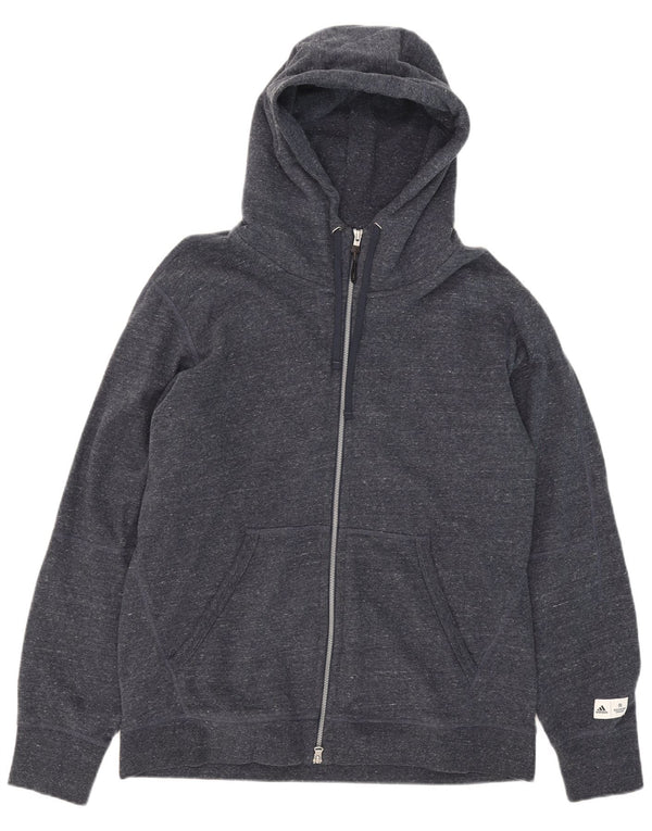 Adidas Herren Zip Hoodie Pullover XL Marineblau gefleckte Baumwolle