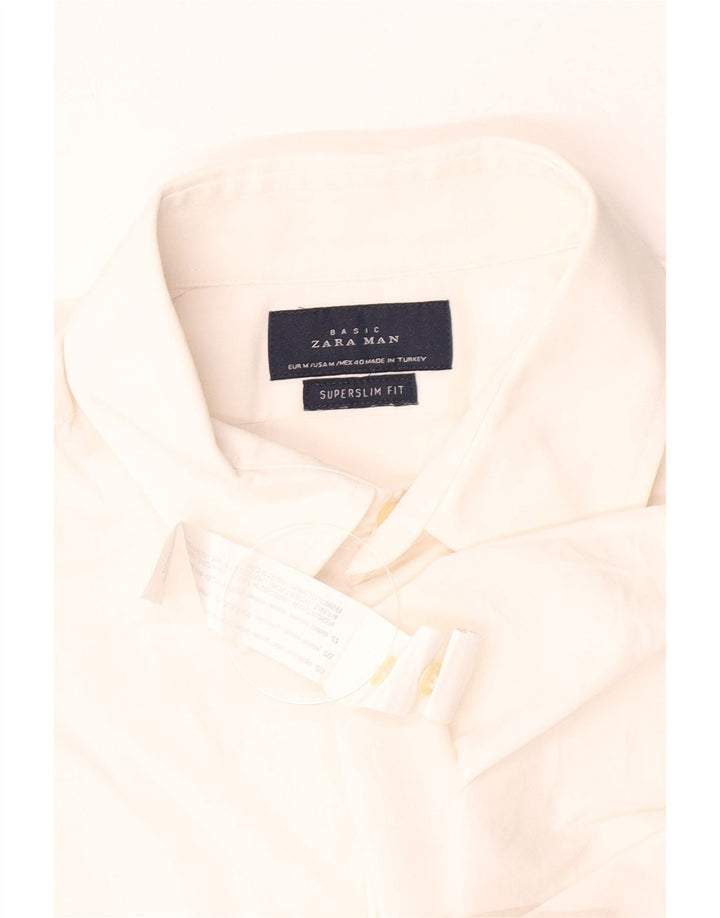 ZARA Herren Super Slim Fit Hemd mittelweiße Baumwolle