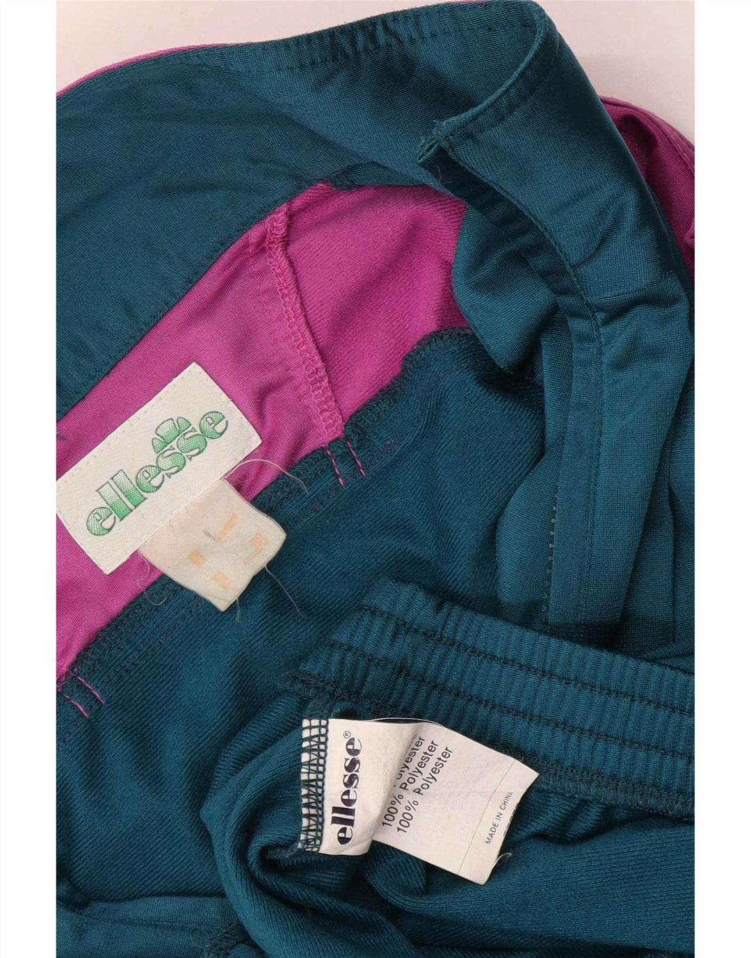 Ellesse Herren-Trainingsanzug-Top-Jacke, großes blaues Farbblock-Polyester