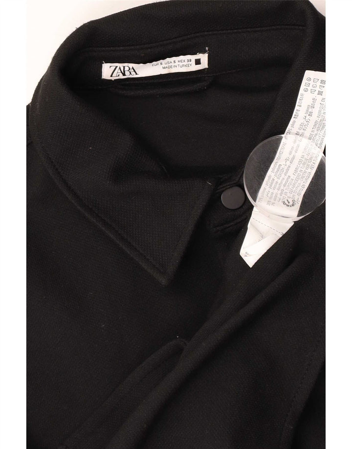 Zara Herrenhemd Small Schwarz Polyester