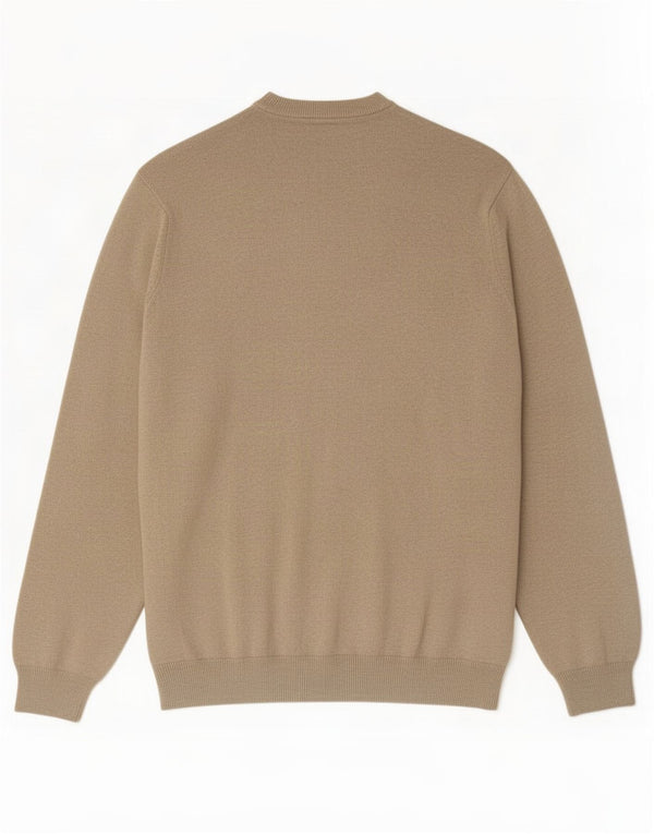 Marks & Spencer Herren-Pullover mit V-Ausschnitt, 2XL, beige Baumwolle