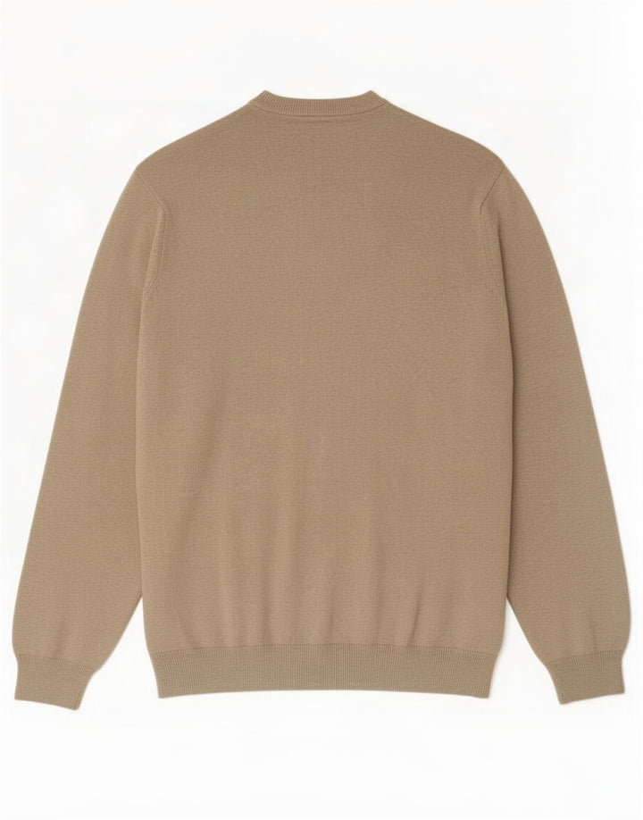Marks & Spencer Herren-Pullover mit V-Ausschnitt, 2XL, beige Baumwolle