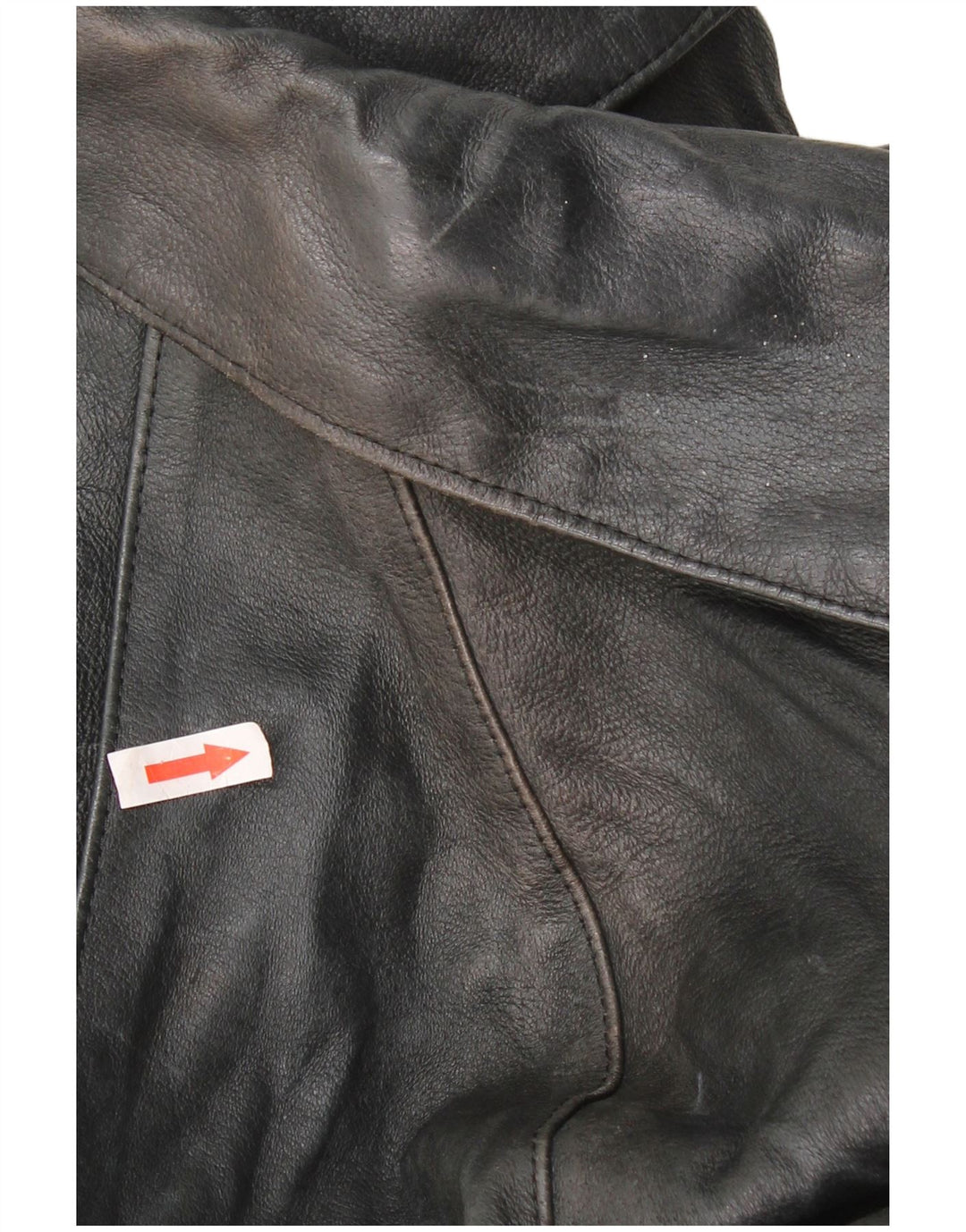 Vintage Damen übergroße zweireihige Jacke IT 42 Mittelschwarzes Leder