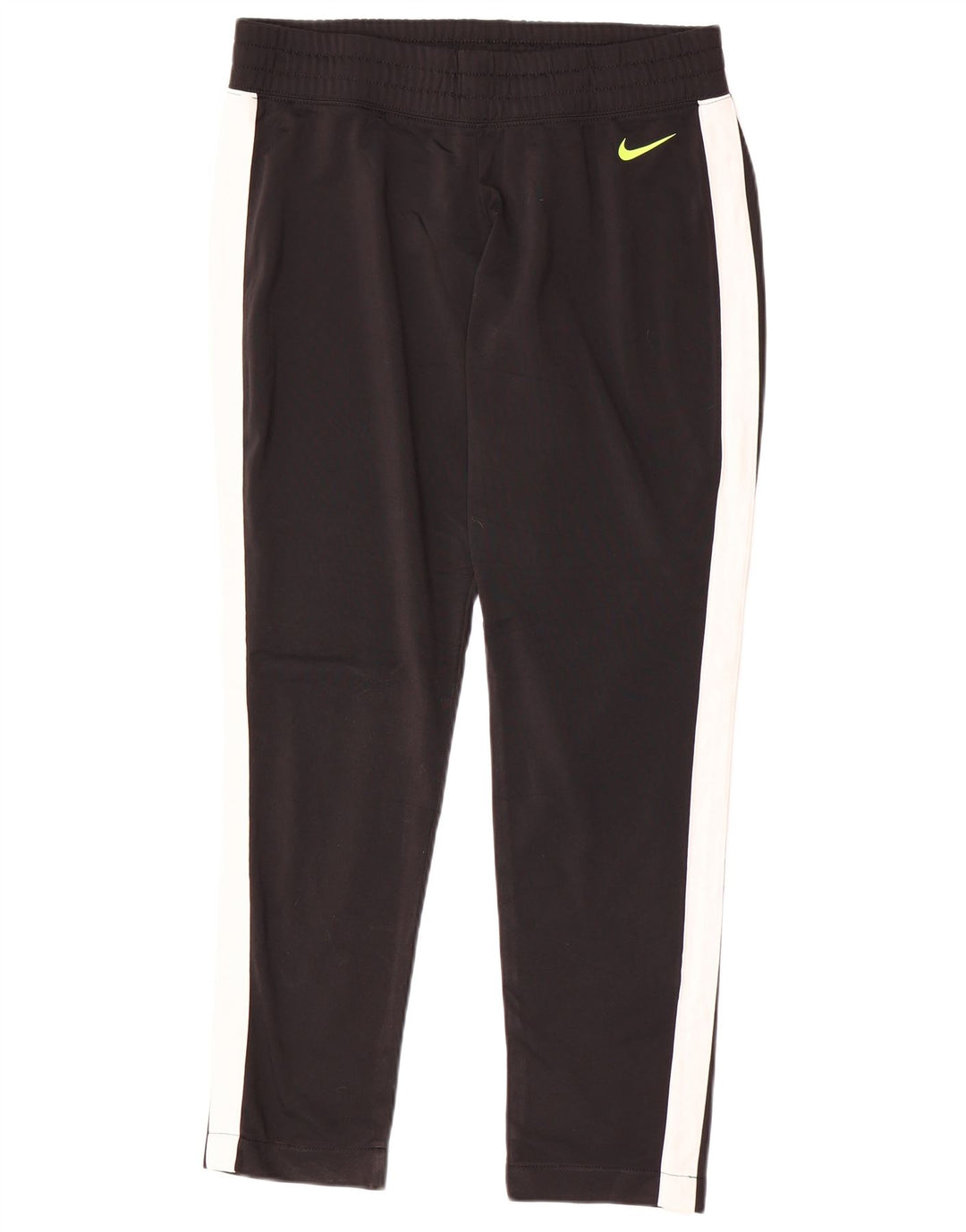 NIKE Damen-Trainingshose UK 14 Mittelschwarzes Colourblock-Polyester