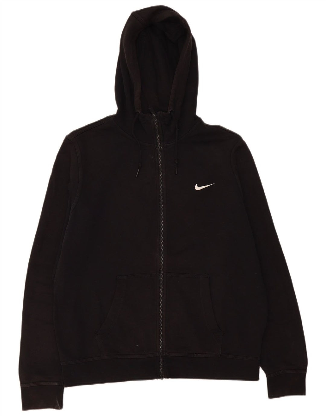 Nike Herren-Kapuzenpullover mit Reißverschluss, groß, aus schwarzer Baumwolle