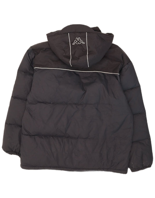 Kappa Herren Graphic Hooded Wattierte Jacke UK 42 XL Marineblaues Nylon