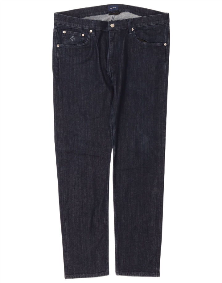 Gant Herren Slim Jeans W36 L32 Marineblaue Baumwolle