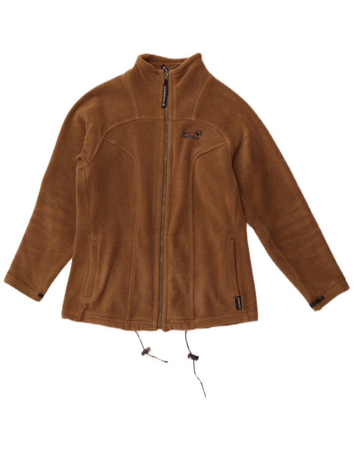 JACK WOLFSKIN Damen Übergroße Fleecejacke UK 6 XS Braun