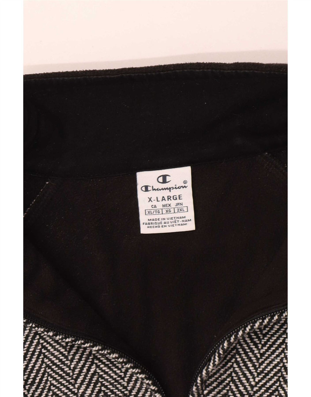 Champion Damen Bomberjacke UK 18 XL Schwarz Fischgrätenmuster