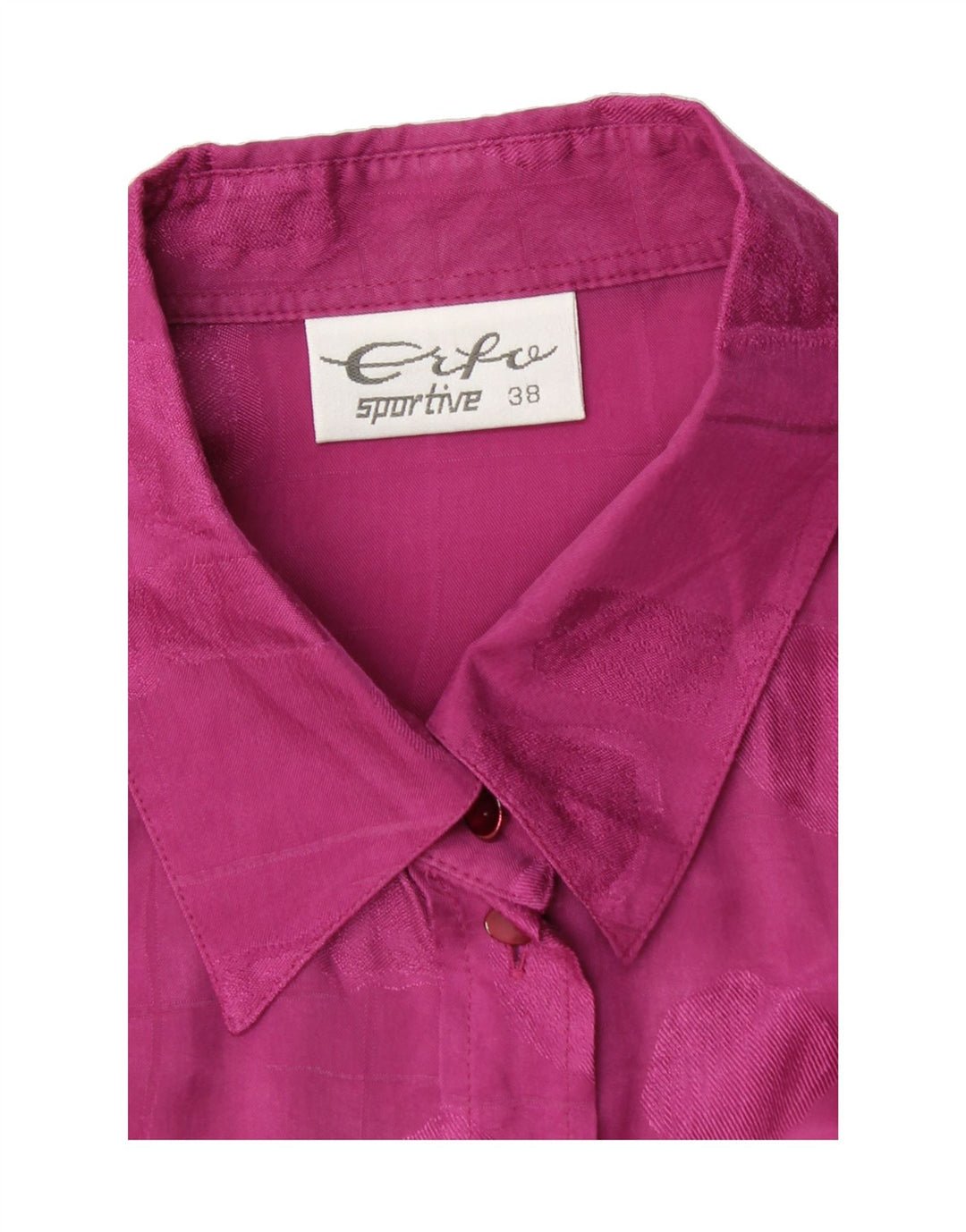 VINTAGE Womens Shirt Blouse EU 38 Medium Purple Geometric Cupro Vintage Vintage and Second-Hand Vintage from Messina Hembry 