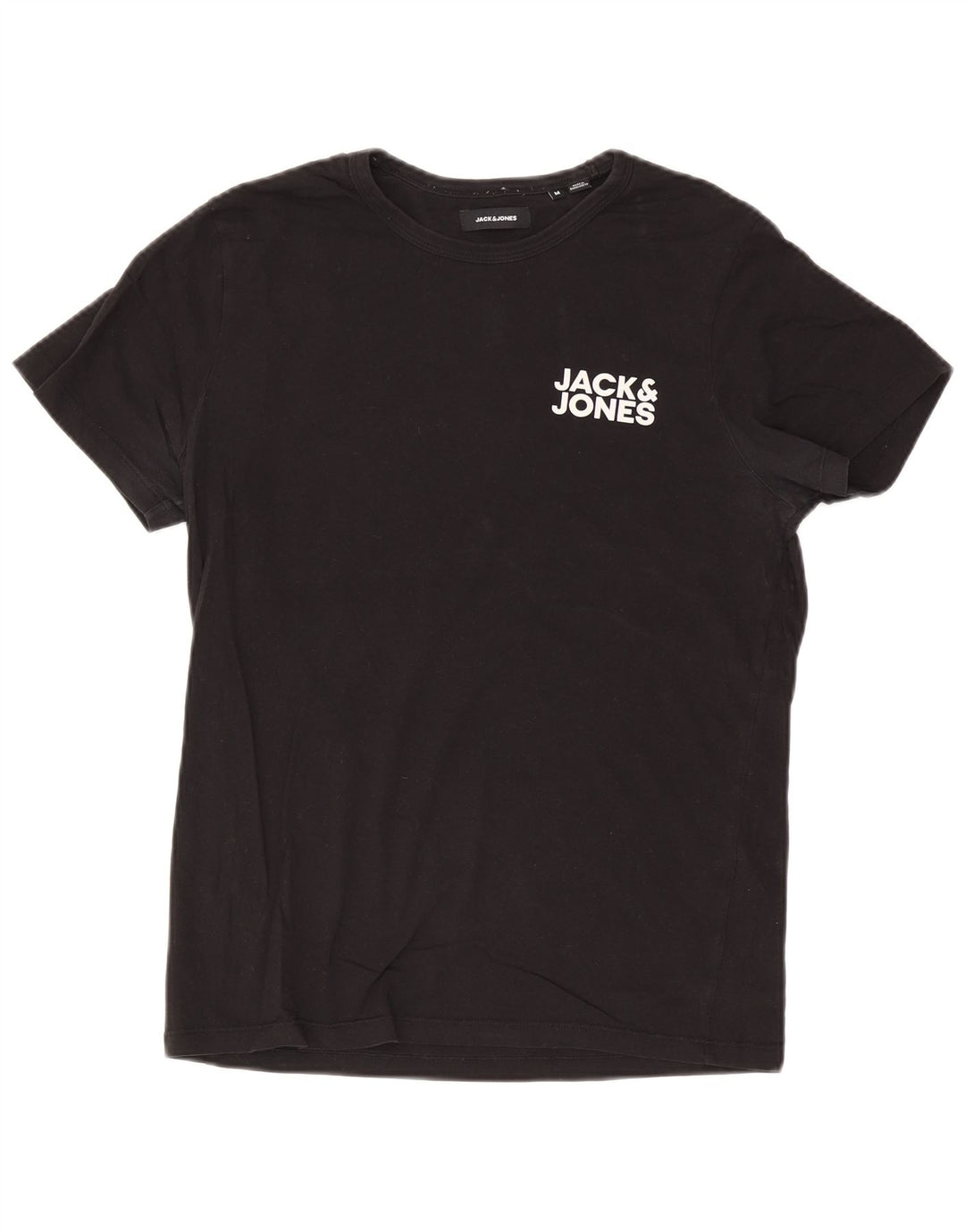 Jack & Jones Herren-T-Shirt mit Grafik, mittelschwarze Baumwolle