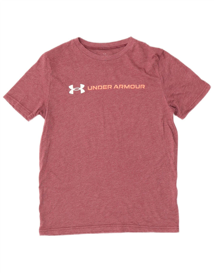 UNDER ARMOUR Grafisches T-Shirt-Oberteil für Jungen, 9–10 Jahre, mittleres Burgunderrot