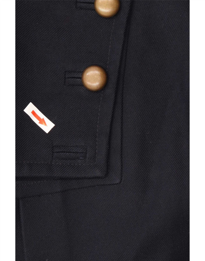 French Connection Damen Pea Coat UK 12 Medium Navy Blue Polyester