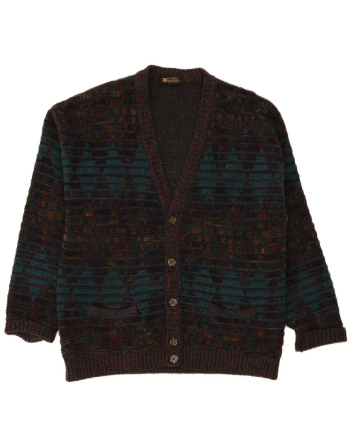 Vintage Herren Cardigan Pullover groß mehrfarbig geometrisch