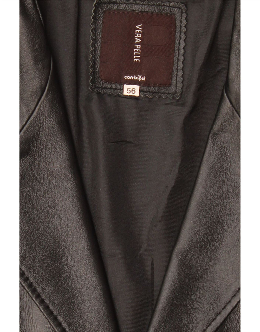 Conbipel Herren Lederjacke IT 56 2XL Schwarzes Leder