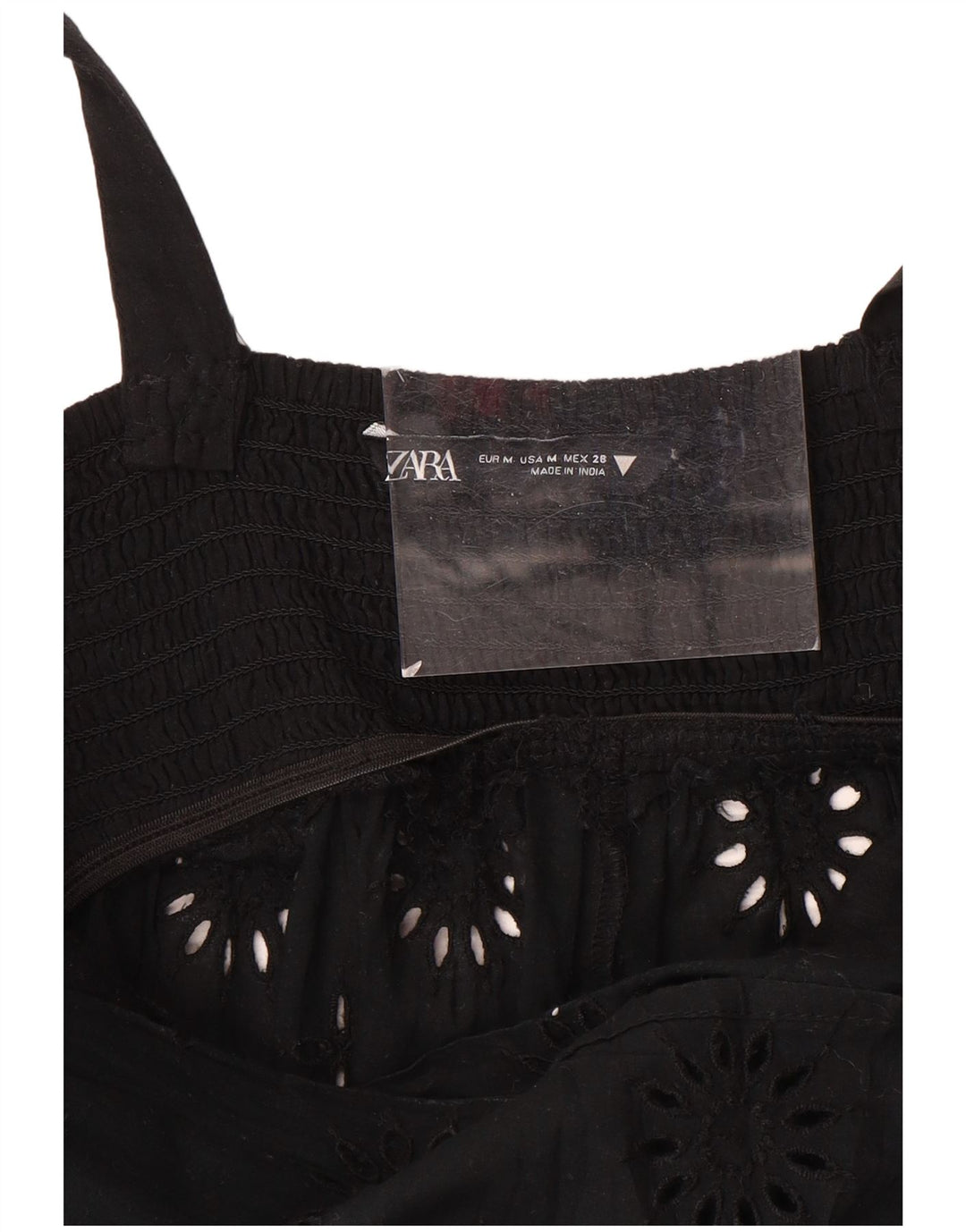 Zara Damen Ärmelloses Maxikleid UK 12 Medium Schwarz