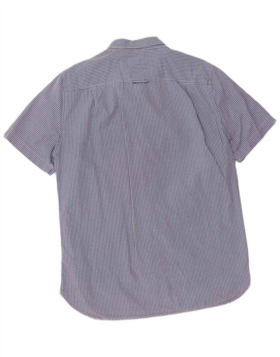 Superdry Herren-Kurzarmhemd XL, blau kariert, Baumwolle