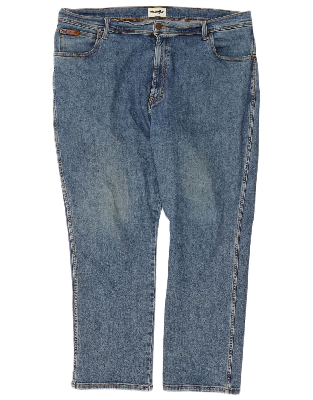 Wrangler Herren Texas Straight Jeans W42 L30 Blaue Baumwolle
