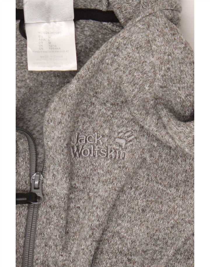 Jack Wolfskin Damen Trainingsanzug Top Jacke UK 12/14 Mittelgrau meliert