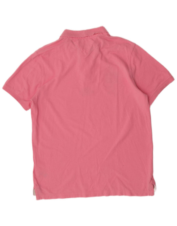 Tommy Hilfiger Herren Graphic Slim Fit Poloshirt 2XL Rosa Baumwolle