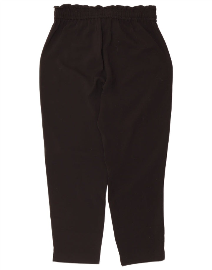 Zara Damen Tapered Crop Hose Medium W28 L25 Schwarz Polyester