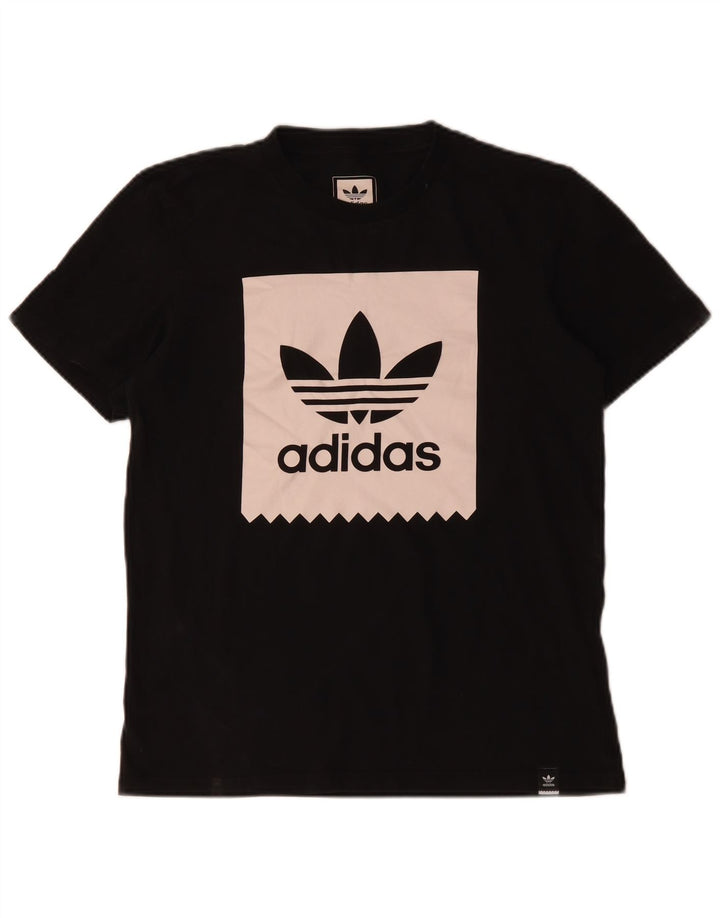 Adidas Herren Grafik T-Shirt Top Small Schwarz Baumwolle