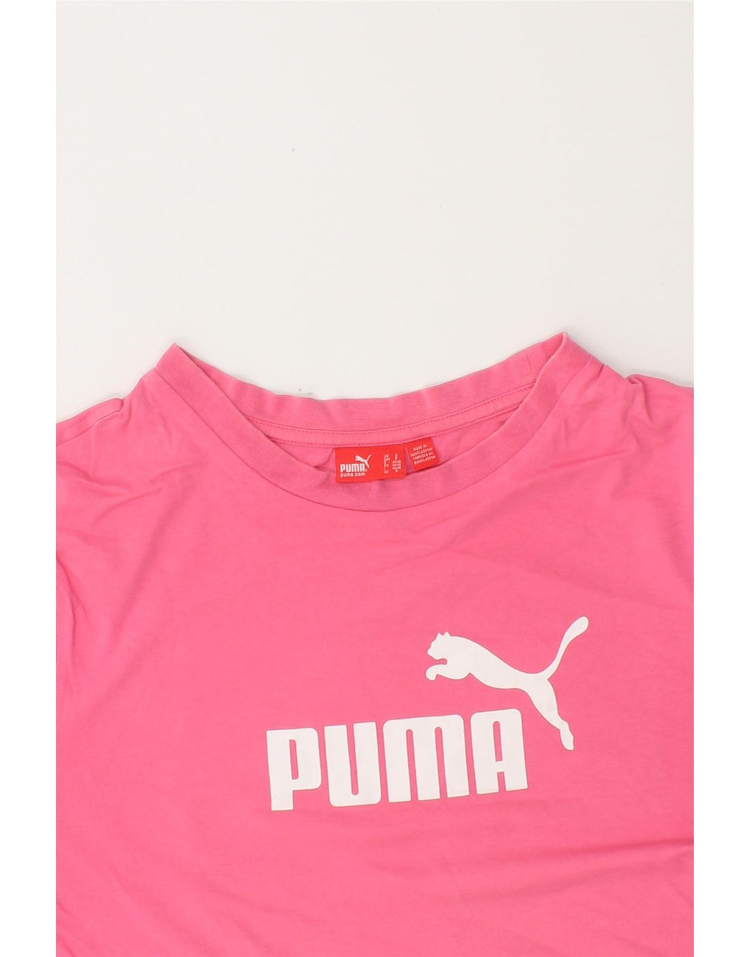 PUMA Mens Graphic T-Shirt Top Small Pink Vintage Puma and Second-Hand Puma from Messina Hembry 