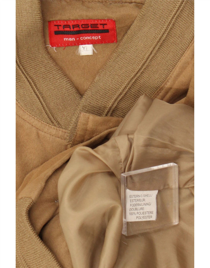 Vintage Herren Bomberjacke UK 42 XL Braun Polyester