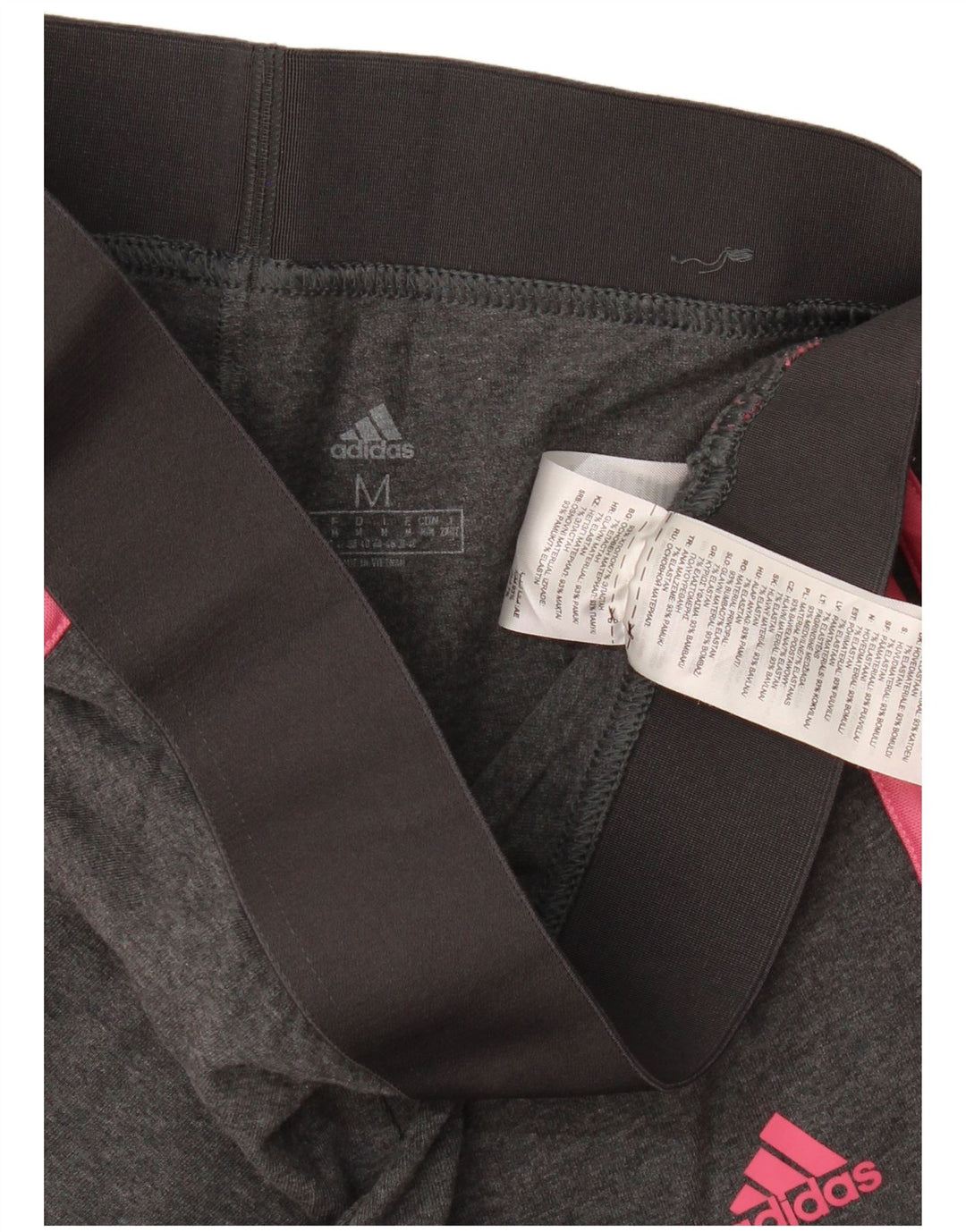 Adidas Damen Leggings UK 12/14 mittelgraue Baumwolle