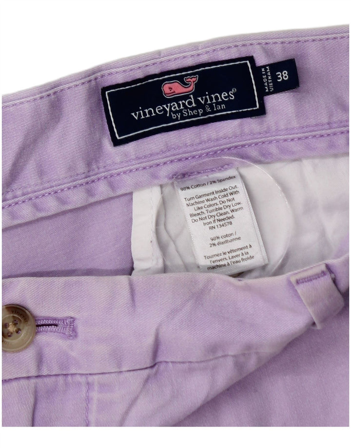 VINEYARD VINES Herren Chino Shorts W38 XL Lila Baumwolle