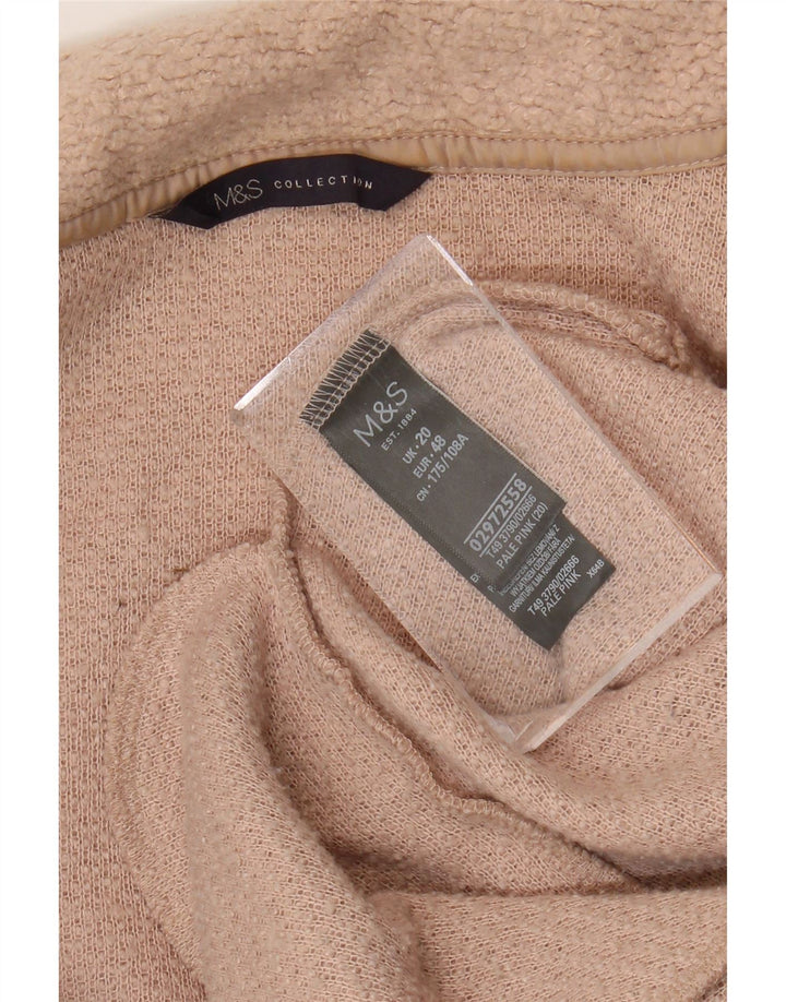 Marks & Spencer Damen Longline-Cardigan-Pullover UK 20 2XL Rosa Polyester