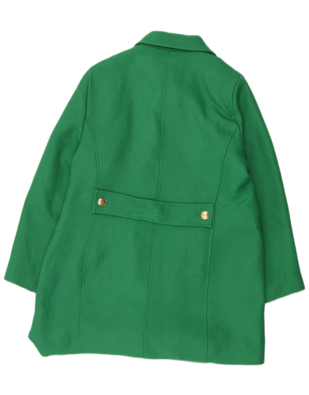 Zara Damen Zweireihiger Mantel UK 18 XL Grün Polyester